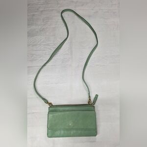 Fossil Mint Green Leather Crossbody Bag